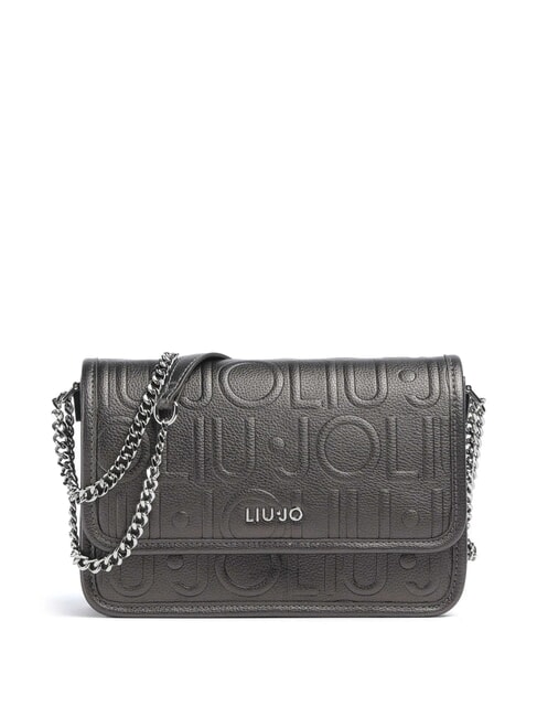 LIUJO MANHATTAN Bolso convertible con solapa antracita se reunió. - Bolsos Mujer