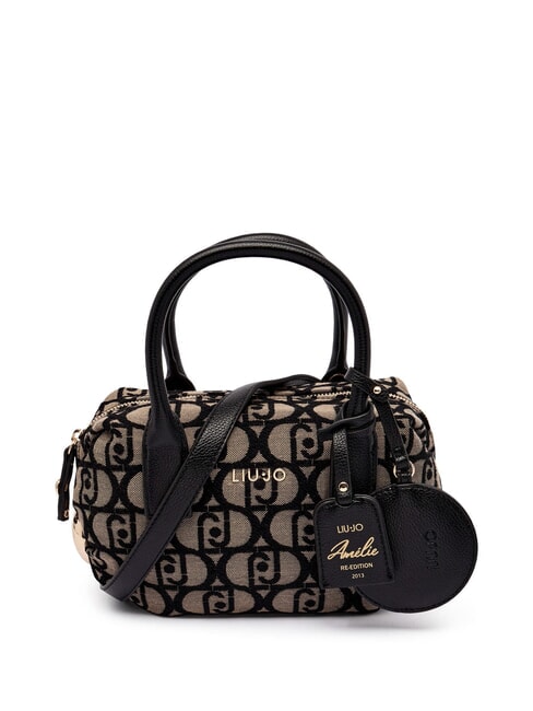 LIUJO AMELIE Baúl pequeño de tela jacquard tabaco - Bolsos Mujer