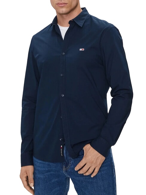 TOMMY HILFIGER TH JEANS Camisa de manga larga Marina de noche oscura - Camisas de hombre