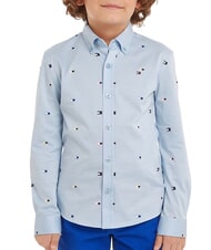 TOMMY HILFIGER TH KIDS Camisa de algodón de manga larga - camisas para niños