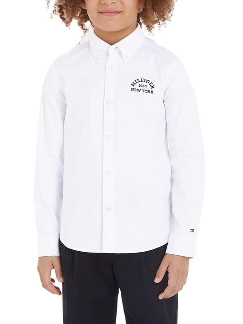 TOMMY HILFIGER TH KIDS New York Camisa de algodón blanco - camisas para niños