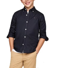 TOMMY HILFIGER TH KIDS Camisa de algodón de manga larga - camisas para niños