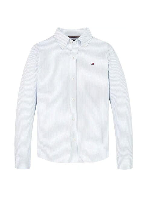 TOMMY HILFIGER TH KIDS Camisa de algodón azul ventoso - camisas para niños