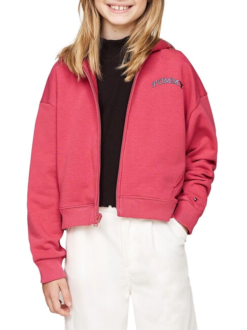 TOMMY HILFIGER TH  Sudadera con cremallera rosa herencia - Sudadera Bebé