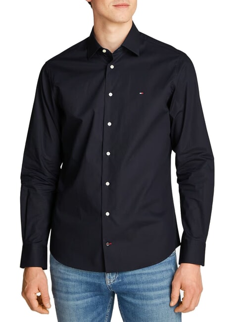 TOMMY HILFIGER TH Cotton Camisa de manga larga cielo del desierto - Camisas de hombre