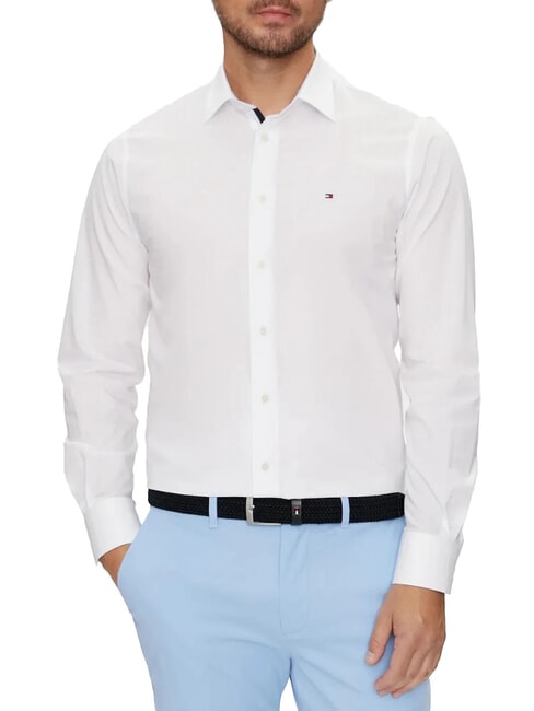 TOMMY HILFIGER TH Cotton Camisa de manga larga blanco óptico - Camisas de hombre