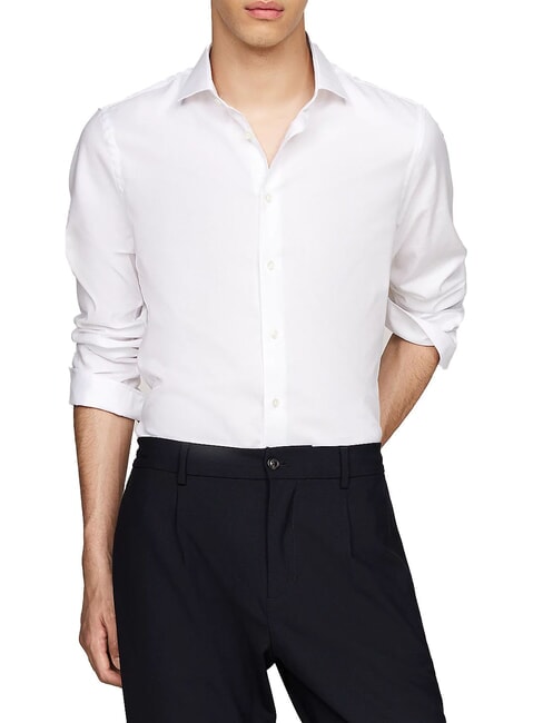 TOMMY HILFIGER TH  Camisa de algodón de manga larga blanco óptico - Camisas de hombre