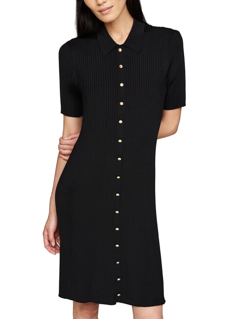 TOMMY HILFIGER TH  Vestido con botones negro - Ropa de mujer