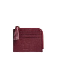 COCCINELLE TASSEL Tarjetero con cremallera en piel martillada - Carteras Mujer