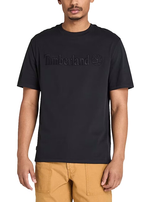 TIMBERLAND EMBROIDERY TONAL Camiseta de algodón NEGRO - camiseta