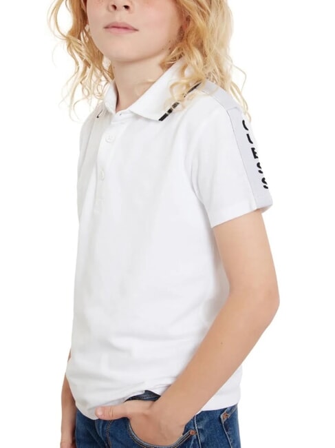 GUESS KIDS Polo de media manga con 3 botones purwhite - Camiseta niño