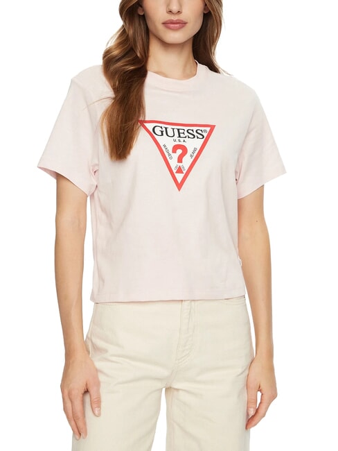 GUESS JEANS SS CN BOXY ICONIC  Camiseta de algodón rubor real - camiseta