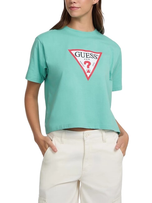 GUESS JEANS SS CN BOXY ICONIC  Camiseta de algodón laguna de la cala - camiseta