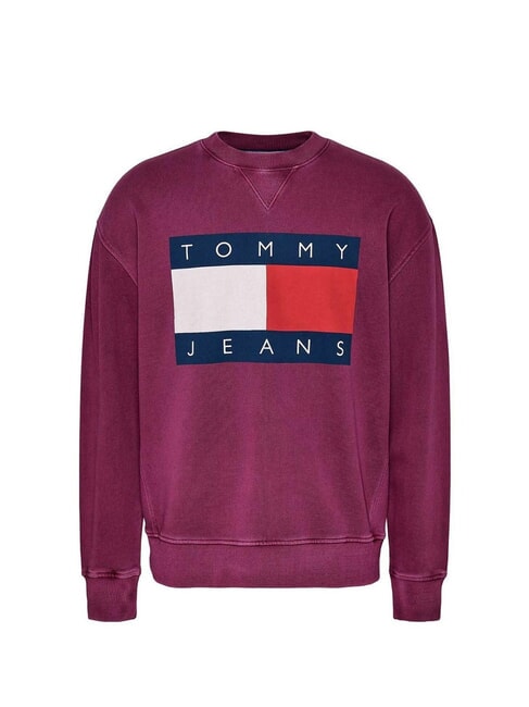 TOMMY HILFIGER TH JEANS Flag Sudadera de algodón uva del valle - Sudaderas