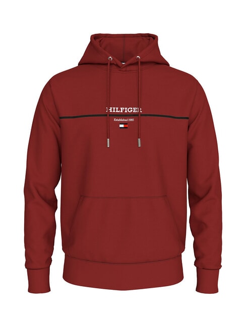 TOMMY HILFIGER TH 1985 Sudadera con capucha de algodón magma oscuro - Sudaderas