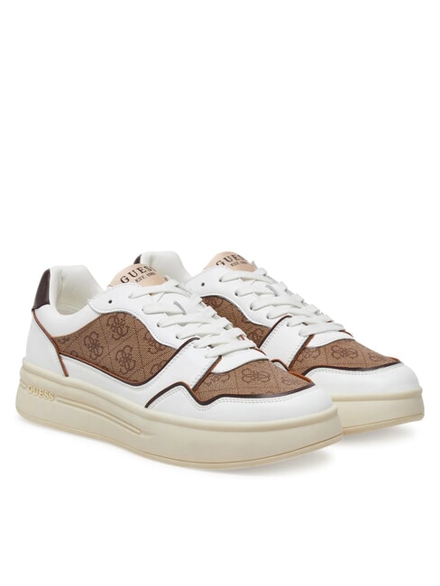 GUESS WINNO II Zapatillas con inserciones del logotipo 4G Beige / Marrón - Zapatos Hombre