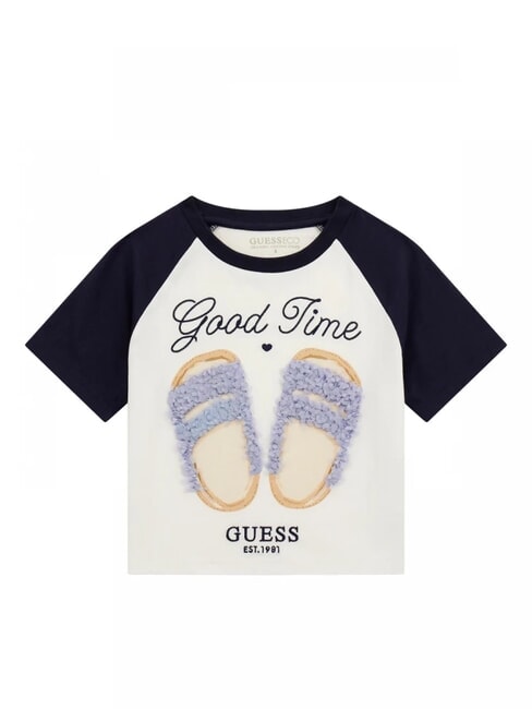 GUESS KIDS Camiseta de manga corta de corte corto azul secreto - Camiseta niño
