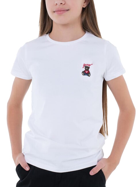 GUESS KIDS Camiseta de manga corta con osito de peluche purwhite - Camiseta niño