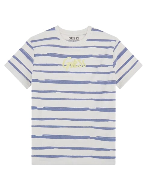 GUESS KIDS Camiseta de manga corta a rayas fantasía azul grisácea - Camiseta niño