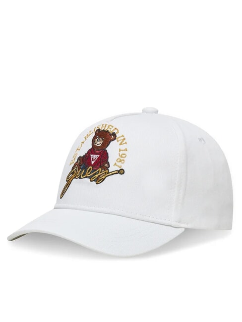 GUESS KIDS Gorra de béisbol con bordado de osito de peluche purwhite - gorro bebe