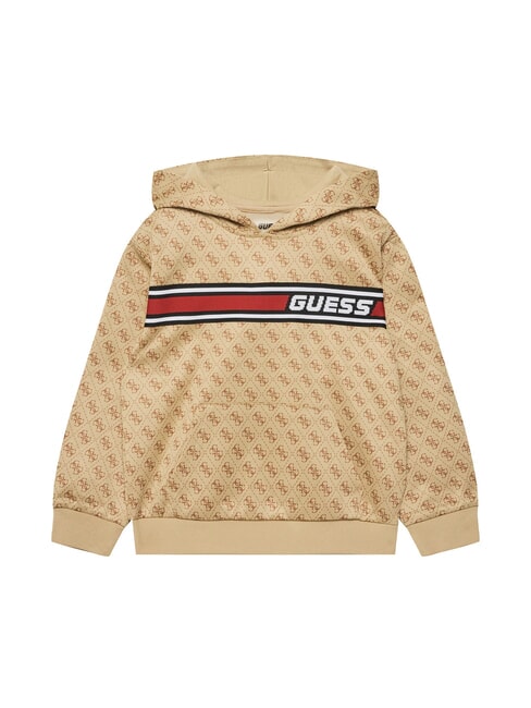 GUESS KIDS ACTIVE MINI ME Sudadera con capucha de corte regular 4g aop beige blanco - Sudadera Bebé