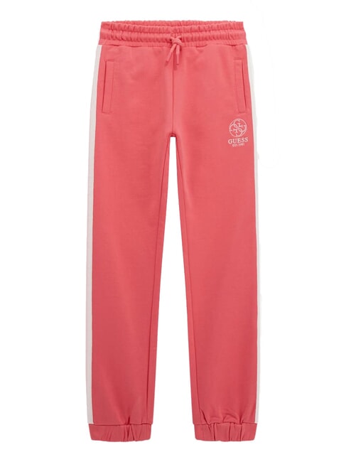 GUESS KIDS ACTIVE Pantalón de chándal jogger con rayas laterales rosa jugoso - Chándales para niños