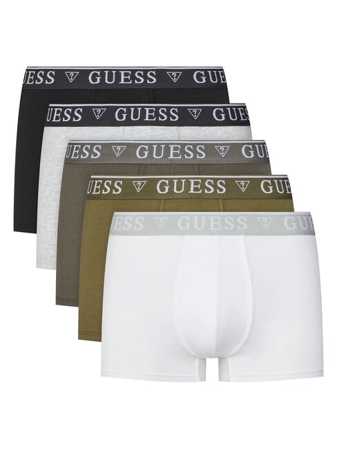 GUESS LOGO CLASSIC 5 boxers multicolores negro blanco gris lava ol - Calzoncillos de hombre