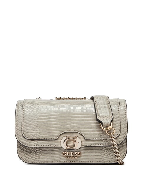 GUESS ORLINA Bolso convertible con estampado de lagarto gris pardo - Bolsos Mujer