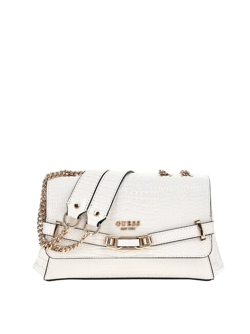 GUESS SILVYE Bolso convertible con estampado de cocodrilo blanco - Bolsos Mujer
