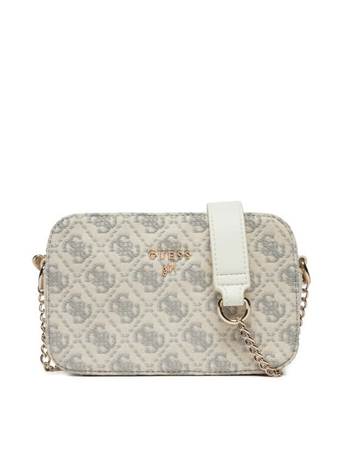 GUESS GIRL Mini bolso de hombro de jacquard cremwhi - Bolsos Mujer
