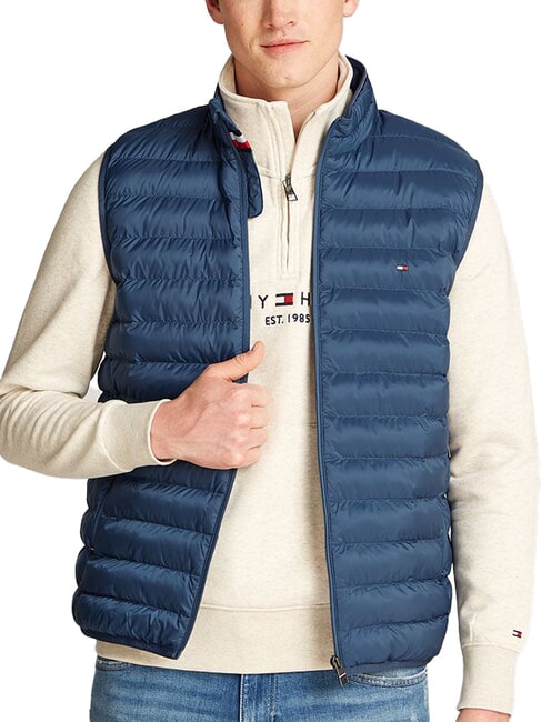 TOMMY HILFIGER TH Sin mangas Mar Egeo - Chaquetas sin mangas para hombre.
