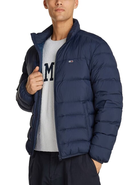 TOMMY HILFIGER TH JEANS Flag Chaqueta de plumón de nailon Marina de noche oscura - Chaquetas de plumas para hombre