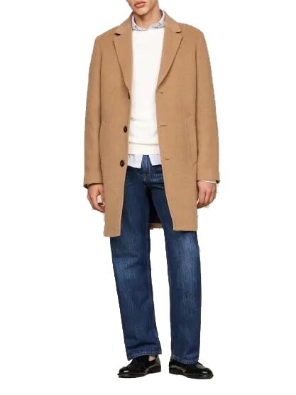 TOMMY HILFIGER TH Chaqueta de mezcla de lana nuez dura - Chaquetas de hombre