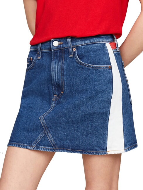 TOMMY HILFIGER TH JEANS Falda corta de mezclilla mezclilla media - Faldas de mujer