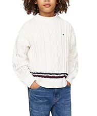TOMMY HILFIGER TH KIDS Su&eacute;ter para ni&ntilde;os p&eacute;talo de marfil - Su&eacute;teres para ni&ntilde;os - 1