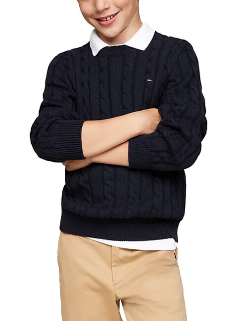 TOMMY HILFIGER TH KIDS Suéter de algodón para bebé cielo del desierto - Suéteres para niños