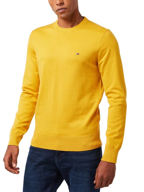 TOMMY HILFIGER 1985 CREW Sudadera de mezcla de algodón ciudad amarilla - Suéteres de los hombres