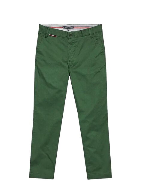 TOMMY HILFIGER TH KIDS Pantalones chinos verde universitario - pantalones para niños