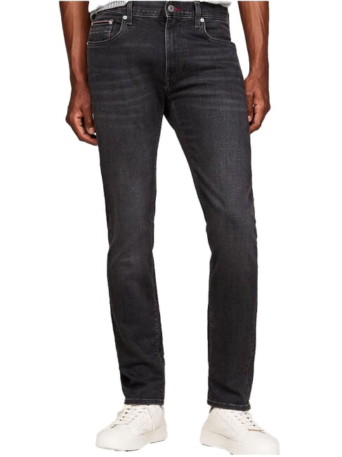 TOMMY HILFIGER TH  Vaqueros ajustados completamente negro - Jeans