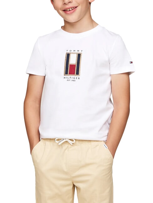 TOMMY HILFIGER TH KIDS Camiseta de algodón para niños blanco - Camiseta niño