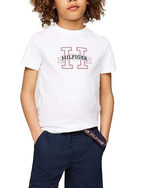 TOMMY HILFIGER TH KIDS Camiseta de algodón de manga corta blanco - Camiseta niño