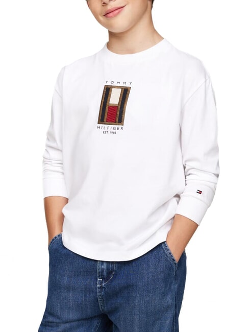 TOMMY HILFIGER TH KIDS Camiseta de algodón para niños blanco - Camiseta niño