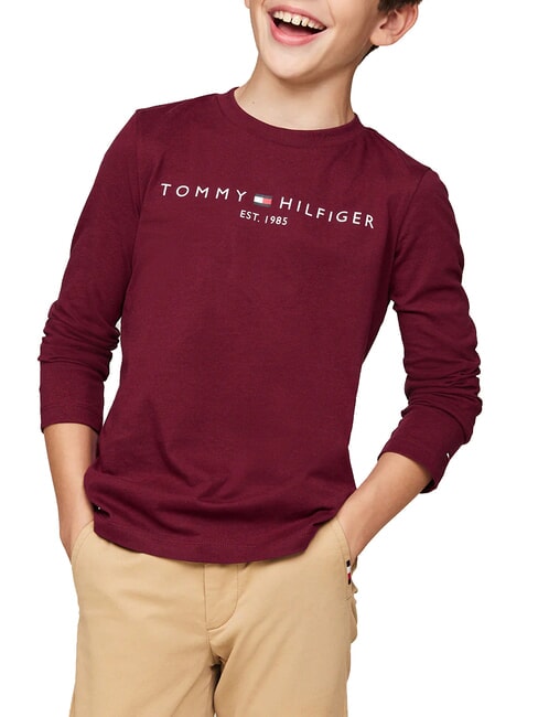 TOMMY HILFIGER TH KIDS camiseta de manga larga rojo intenso - Camiseta niño