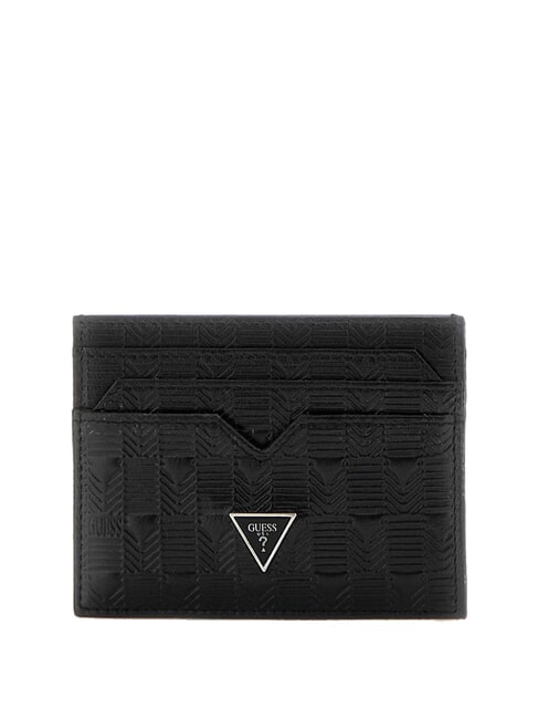 GUESS TORINO Tarjetero de cuero NEGRO - Carteras Hombre