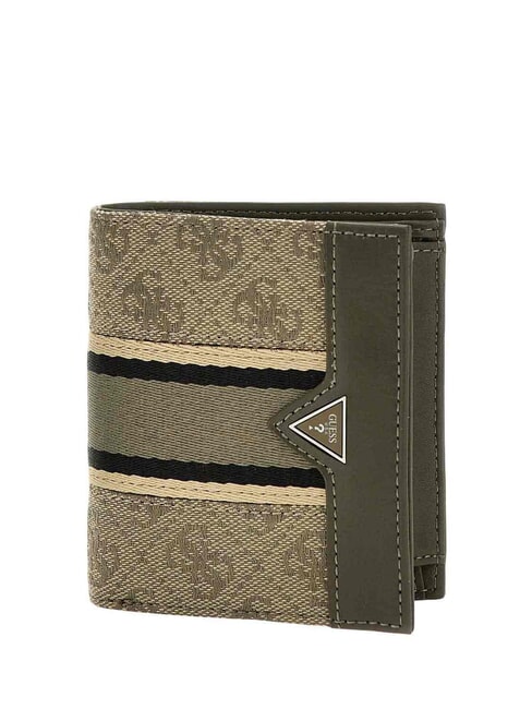 GUESS MADRID Monedero vertical arena/verde militar - Carteras Hombre