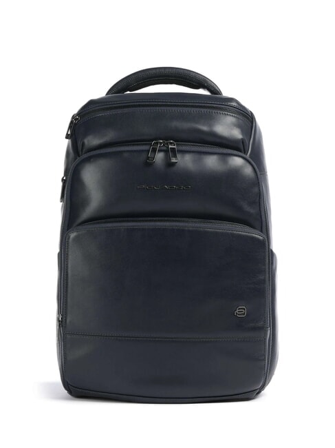 PIQUADRO W136 Mochila para portátil de 14", en piel azul - Mochilas para portátil