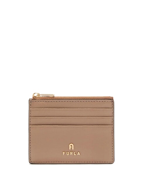 FURLA CAMELIA Tarjetero/monedero de piel gris - Carteras Mujer