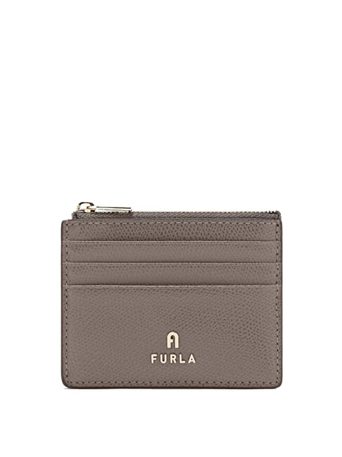 FURLA CAMELIA Tarjetero/monedero de piel gris urbano - Carteras Mujer