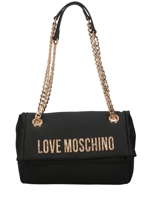 LOVE MOSCHINO BOLD LOVE HAMMERED  Bolso de hombro / bandolera negro - Bolsos Mujer