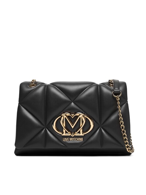 LOVE MOSCHINO EMBOSSED Bolso de hombro / bandolera negro - Bolsos Mujer